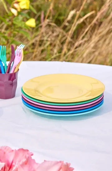 Rice melamine plate Ø26 cm 6-pack - Show your true colours. - RICE