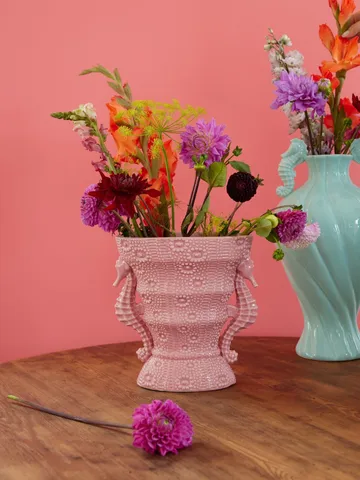 Rice vase seahorse large 25 cm - Pink - RICE