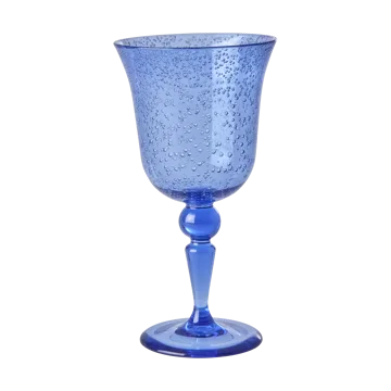 Rice wine glass bubble design 36 cl - Blue - RICE
