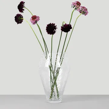 Crushed glass vase large - Clear - Ro Collection