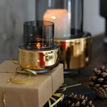 Hurricane smoked tea light no. 25 - Gold - Ro Collection