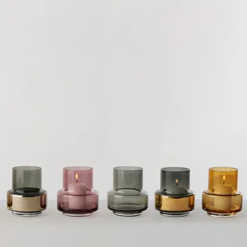 Hurricane smoked tea light no. 25 - Gold - Ro Collection