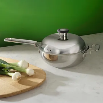 316 Series wok pan - Stainless steel, 22 cm - Robert Welch