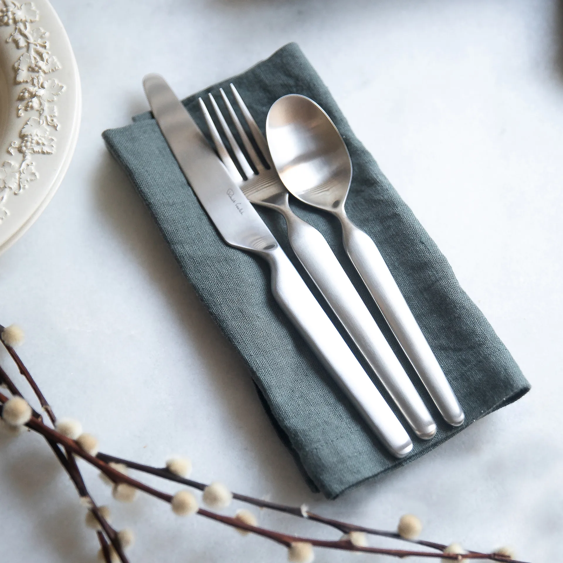 Bergen dinner knife matte, stainless steel Robert Welch