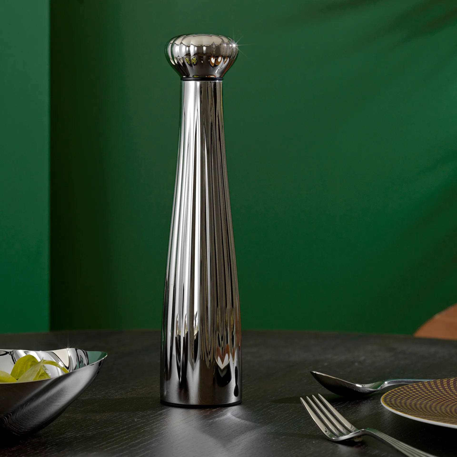 Palm bright pepper mill stainless steel 31.2 cm, Black Robert Welch