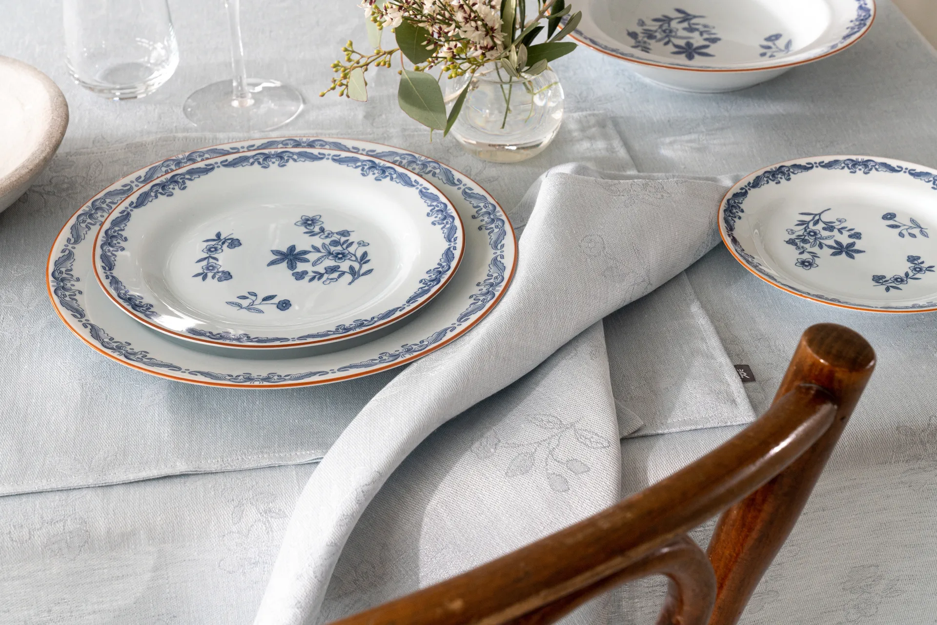 Ostindia fabric napkin 45x45 cm 2-pack, Blue Rörstrand