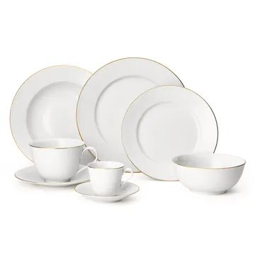Swedish Grace Gala teacup with saucer - white - Rörstrand