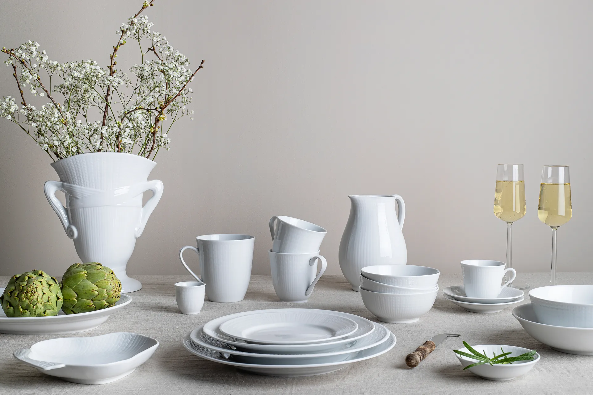 Swedish Grace plate Ø27 cm 8-pack - Snow (white),  Rörstrand