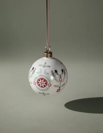 Swedish Grace Winter bauble Ø8 cm - White - Rörstrand