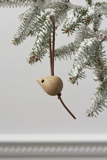 Forest tales mouse hanging Christmas decoration 4 cm - Oak - Rosendahl