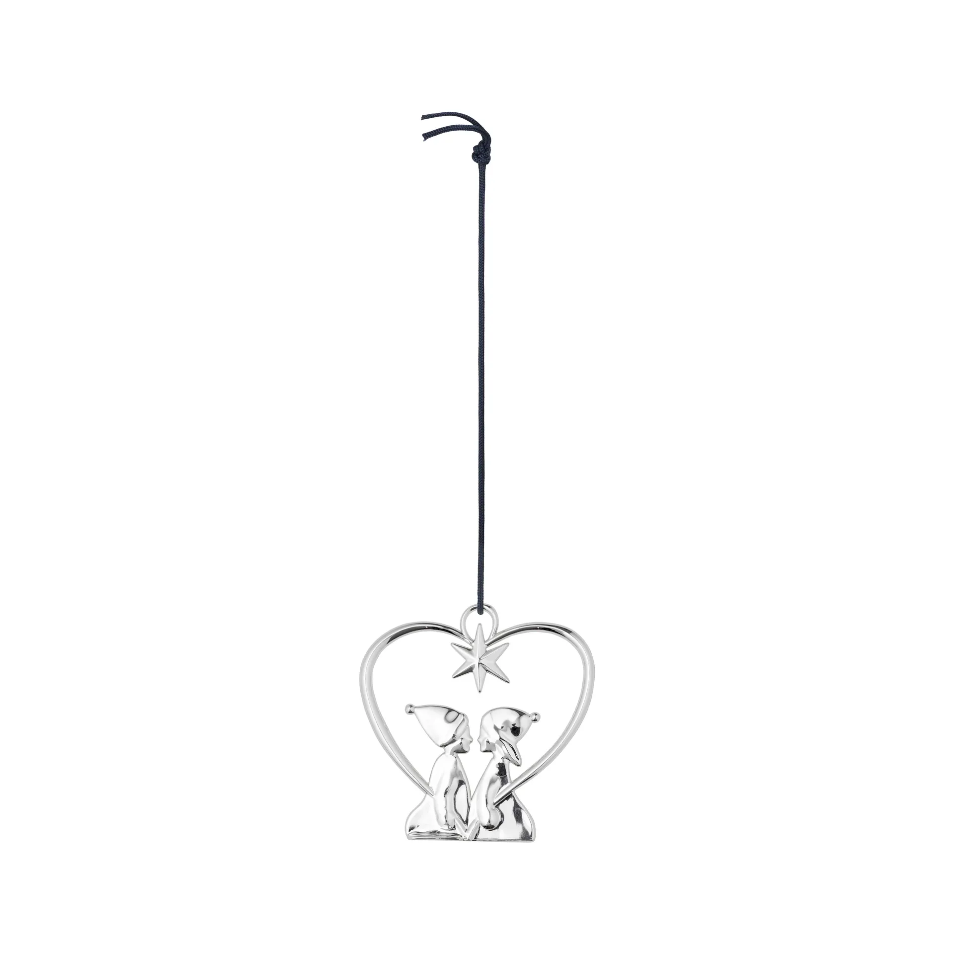 Karen Blixen Christmas decoration Heart with child, Silver Rosendahl