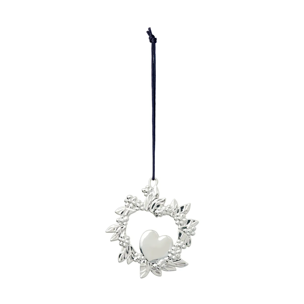 Wild Heart Christmas Ornament 8 cm, Silver-plated Rosendahl
