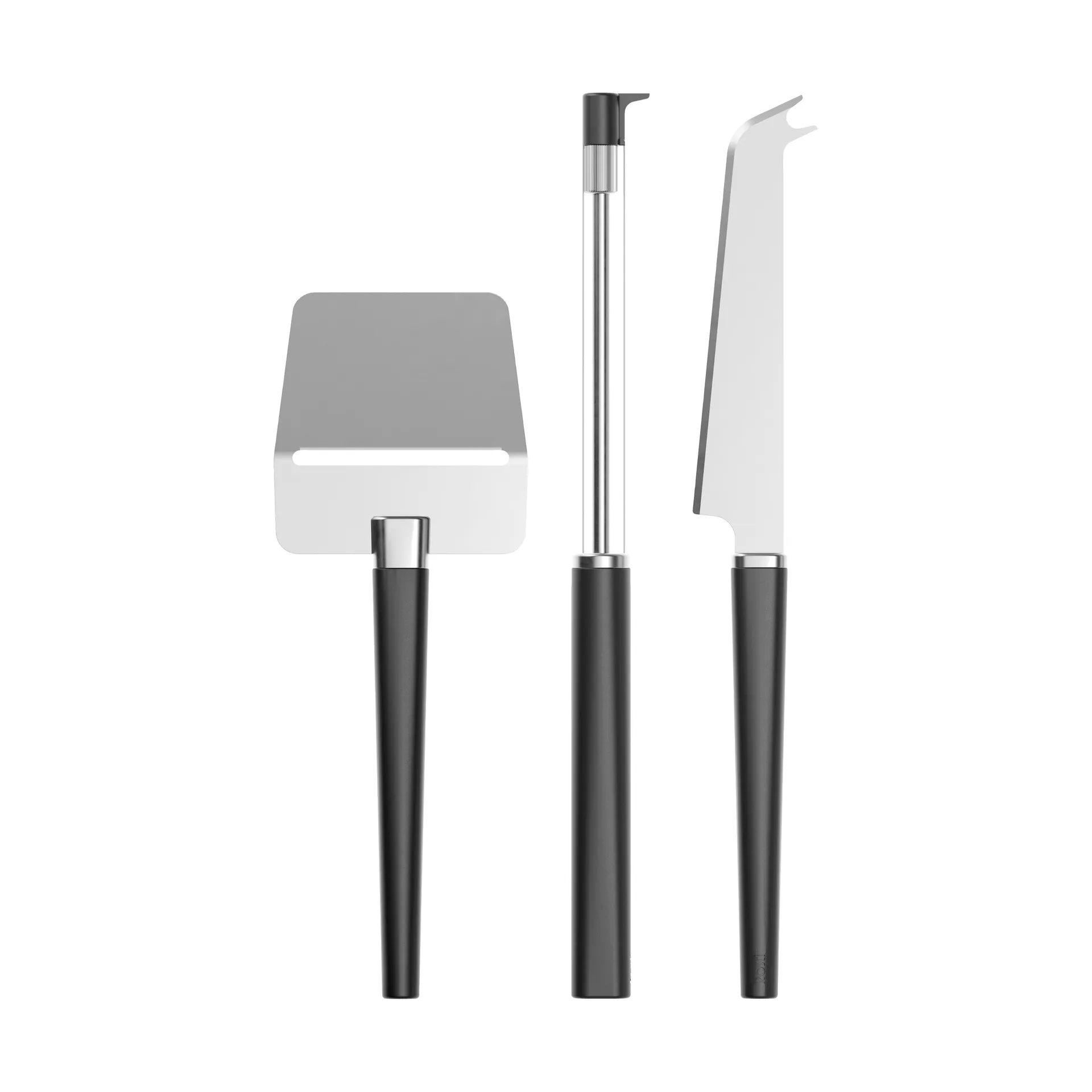Emma cheese set 3 pieces, Black Rosti
