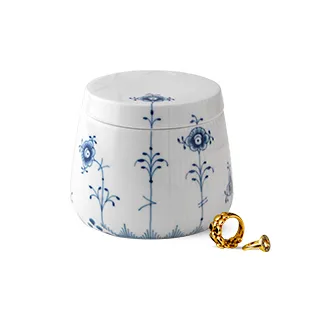 Blue Elements bowl with lid, 40 cl Royal Copenhagen