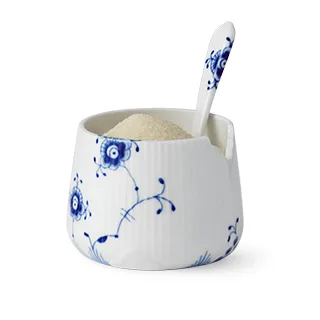 Blue Elements sugar bowl with spoon - 20 cl - Royal Copenhagen