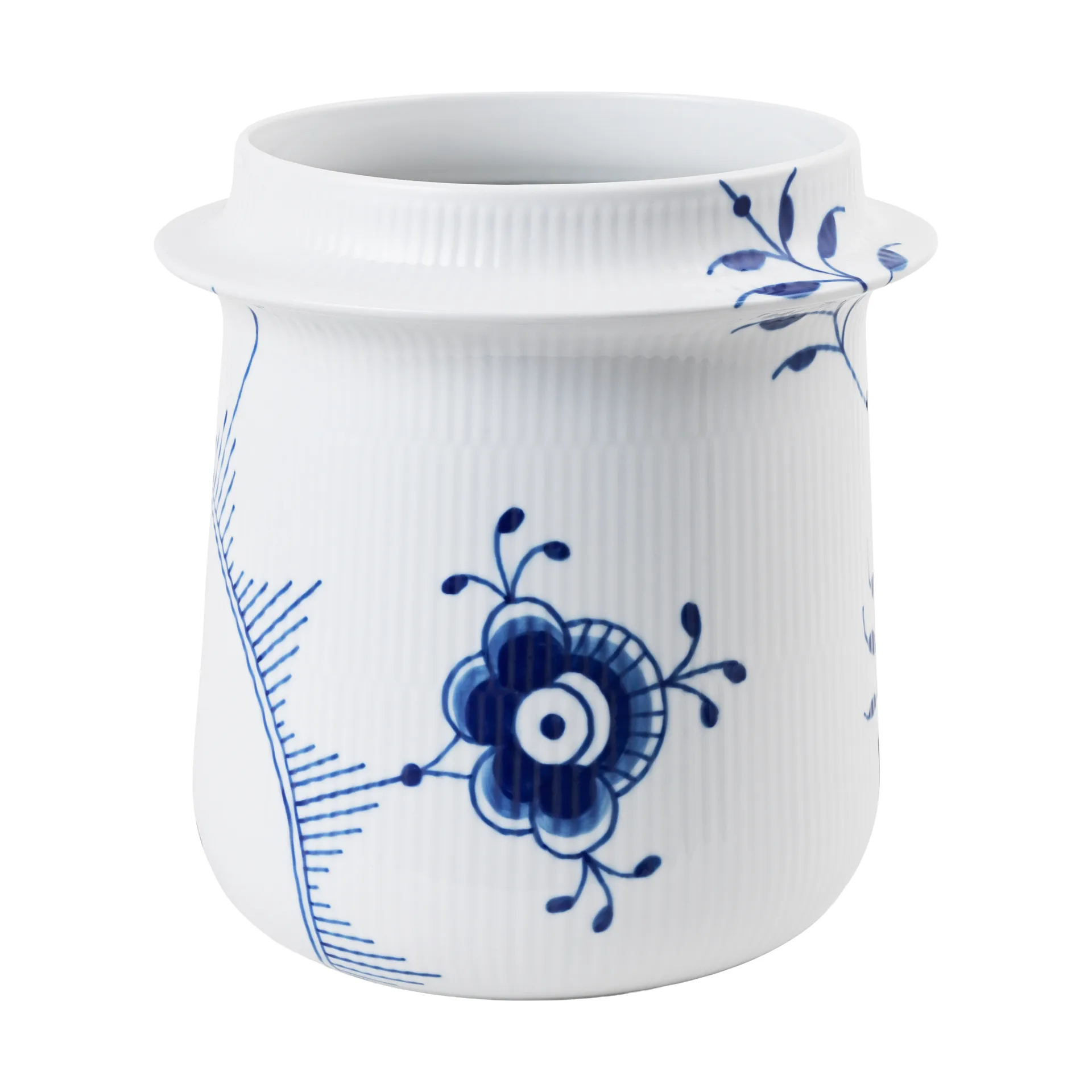 Blue Fluted Mega wine cooler 21.5 cm, White-blue Royal Copenhagen