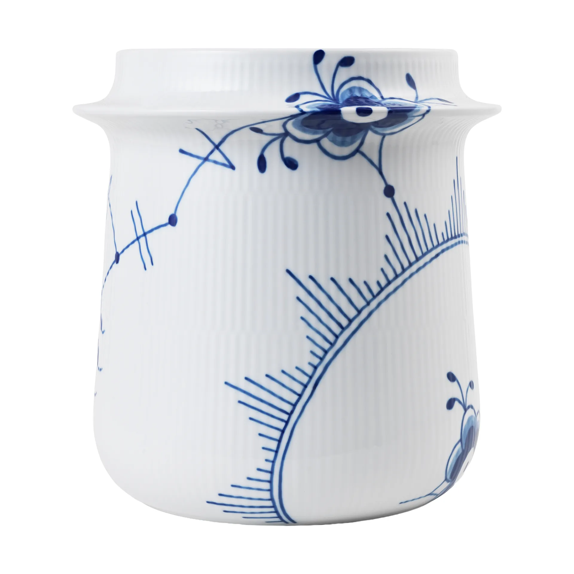 Blue Fluted Mega wine cooler 21.5 cm, White-blue Royal Copenhagen