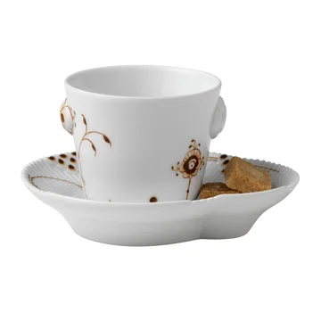 Multicoloured Elements mocca espresso cup and saucer - 10 cl - Royal Copenhagen