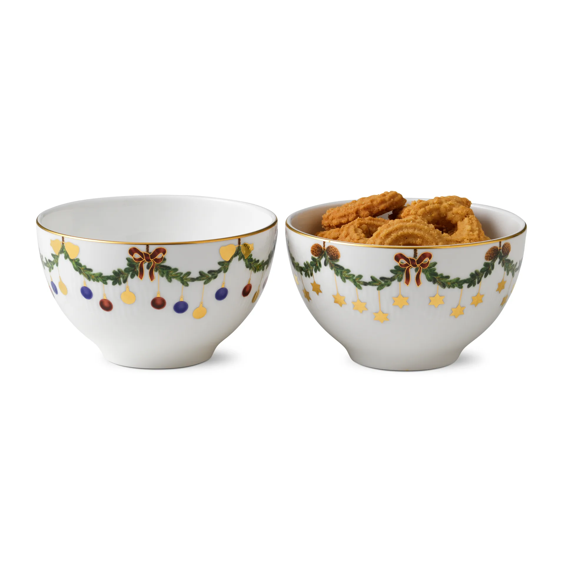 Star Fluted Christmas bowl 2-pack, 30 cl Royal Copenhagen