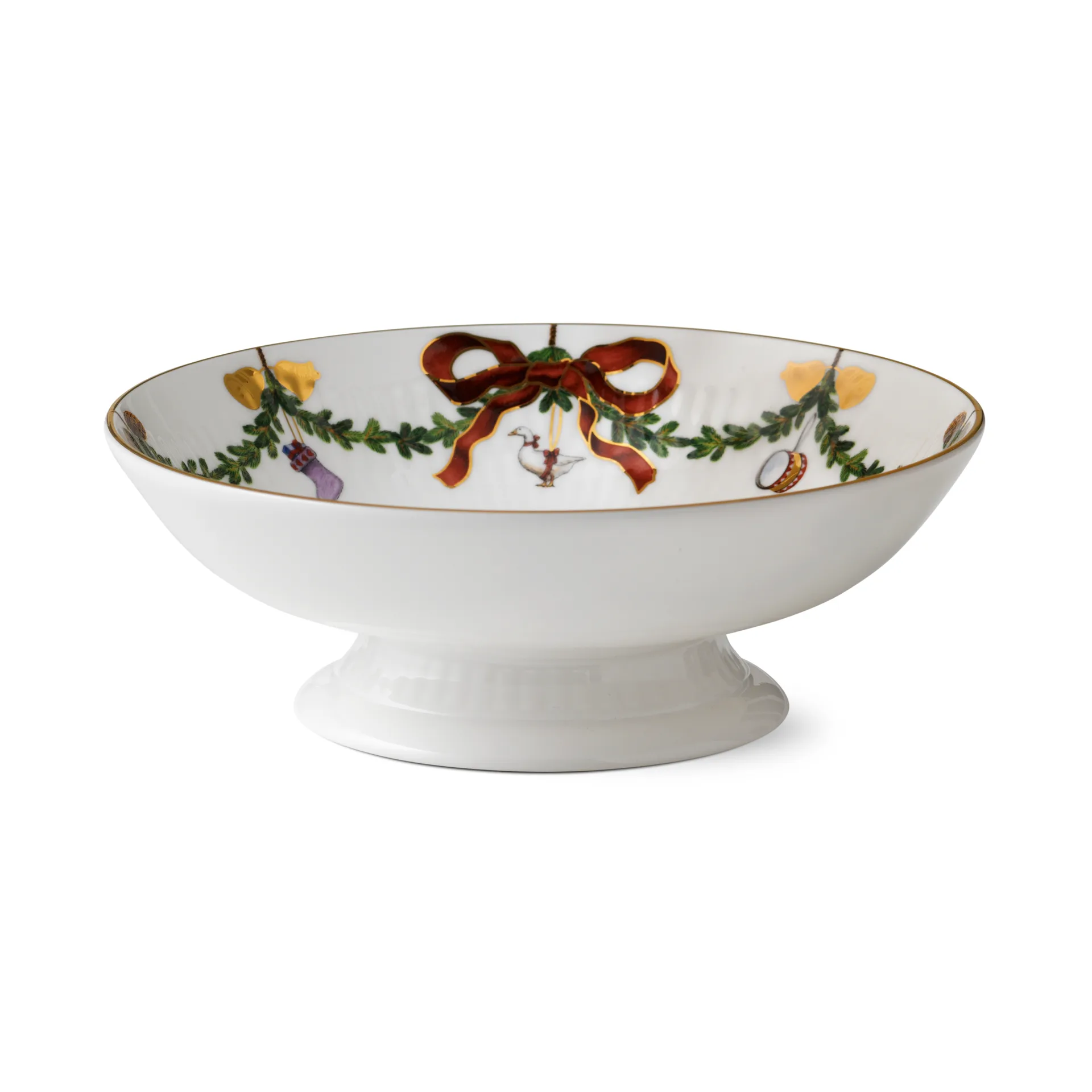 Star Fluted Christmas bowl on stand, 6 cm Royal Copenhagen