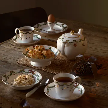 Star Fluted Christmas bowl on stand - 6 cm - Royal Copenhagen