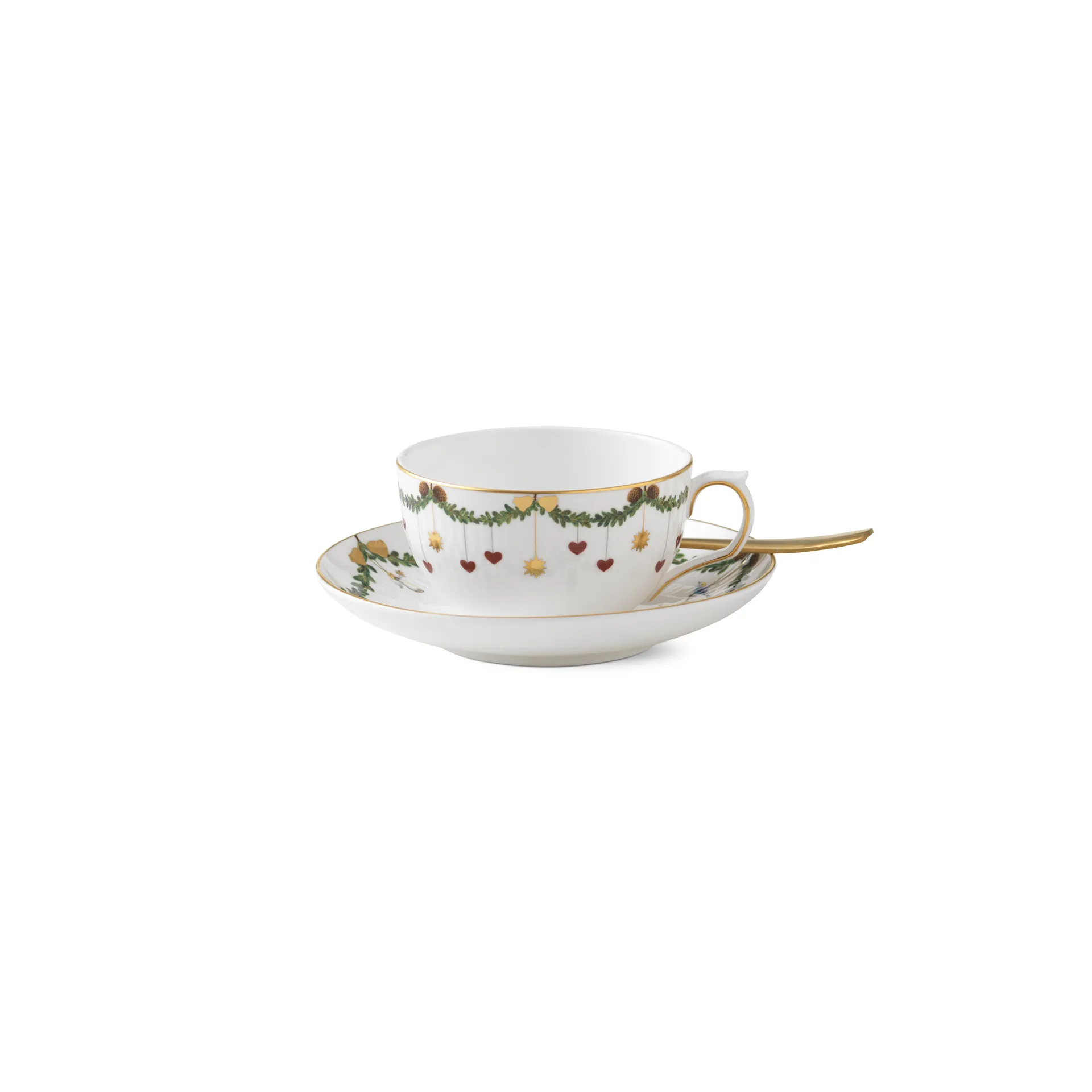 Star Fluted Christmas cup and saucer, 32 cl - low handle Royal Copenhagen