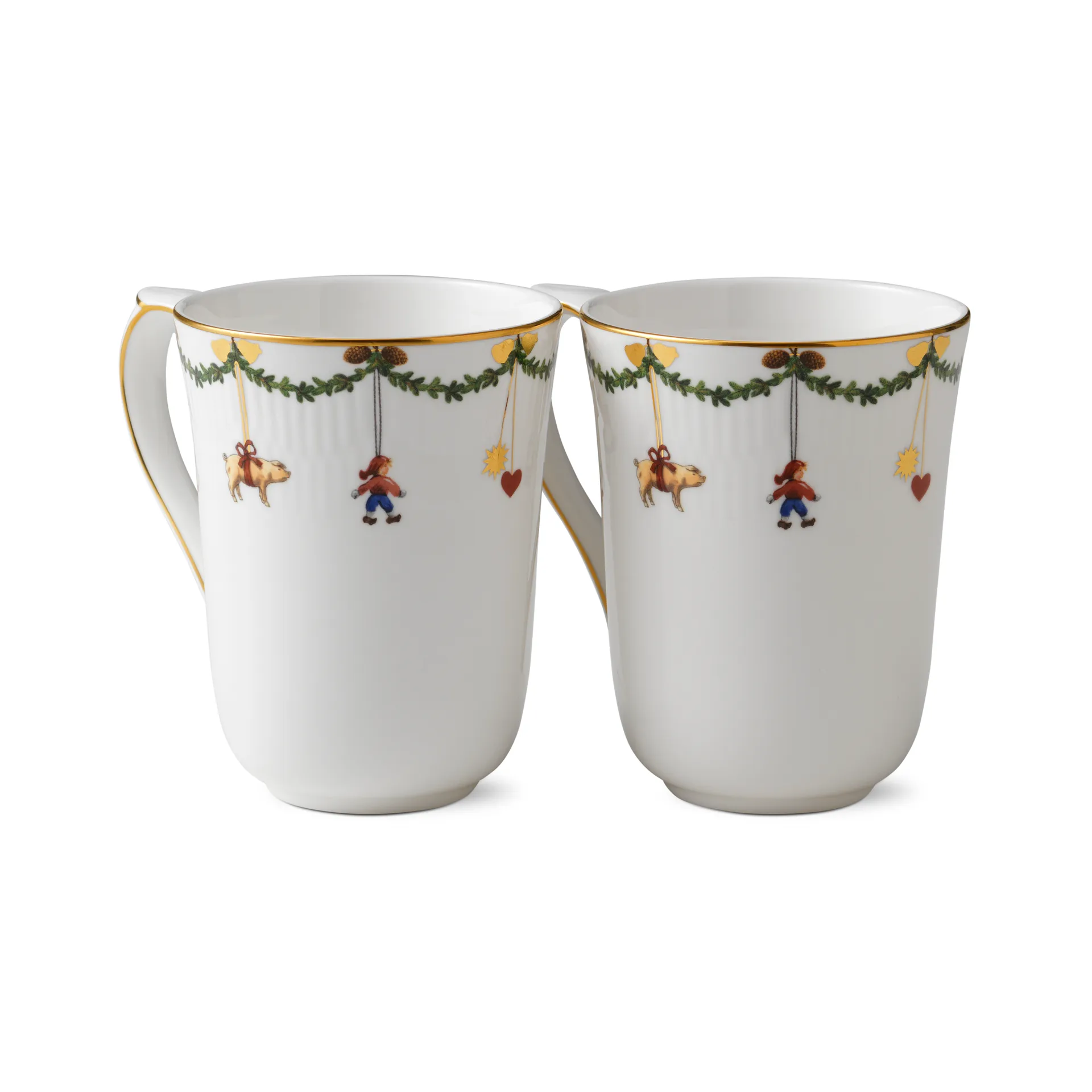 Star Fluted Christmas mug 2-pack, 33 cl Royal Copenhagen