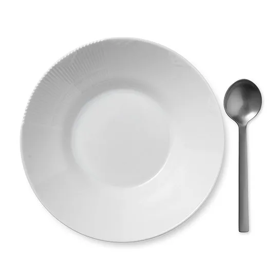White Elements deep plate, Ø 25 cm Royal Copenhagen