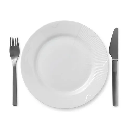 White Elements plate, Ø 22 cm Royal Copenhagen