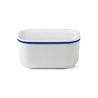 White Fluted butter jar - 6.8 cm - Royal Copenhagen