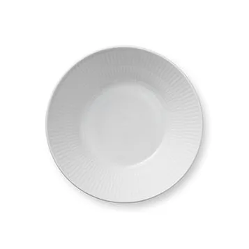 White Fluted deep plate 2, Ø 17 cm Royal Copenhagen