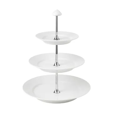 White Fluted dish with 3 tiers - White - Royal Copenhagen