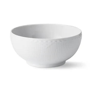 White Fluted Half Lace bowl 18cm - White - Royal Copenhagen
