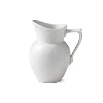 White Fluted Half Lace milk jug, 17 cl Royal Copenhagen