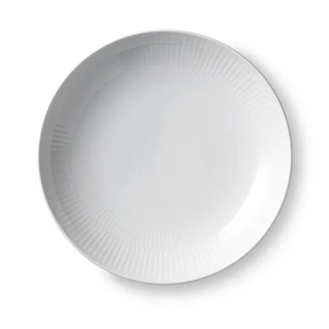 White Fluted modern plate, Ø 20 cm Royal Copenhagen