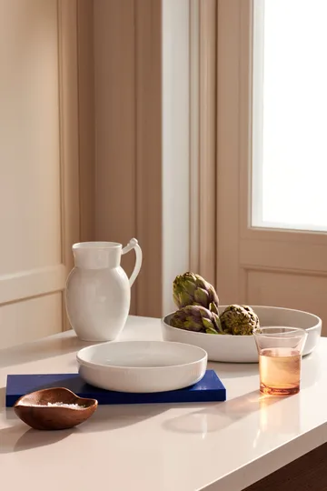 White Fluted oven dish Ø27 cm - White - Royal Copenhagen