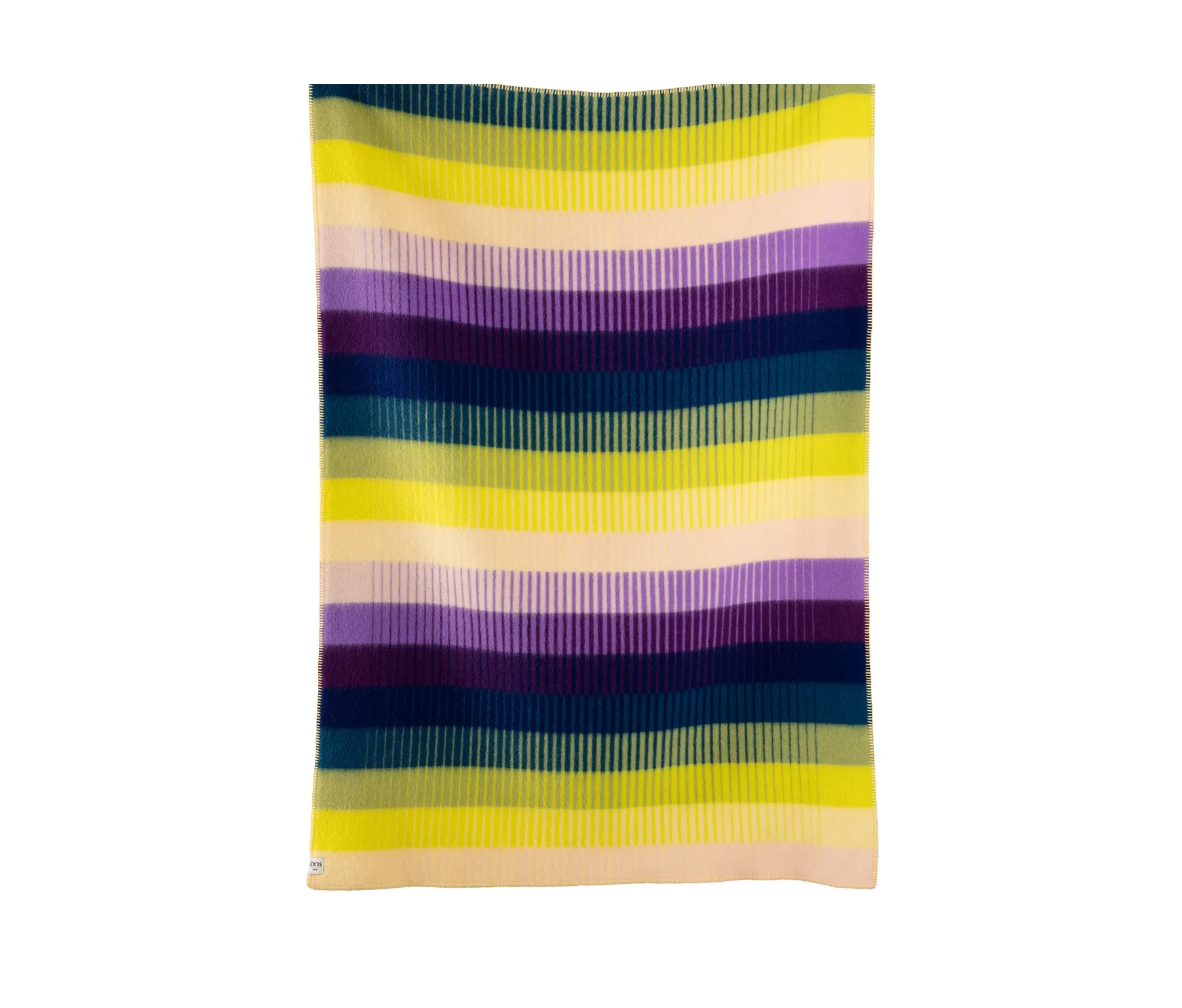 Åsmund gradient blanket 135x200 cm, Yellow-blue Røros Tweed