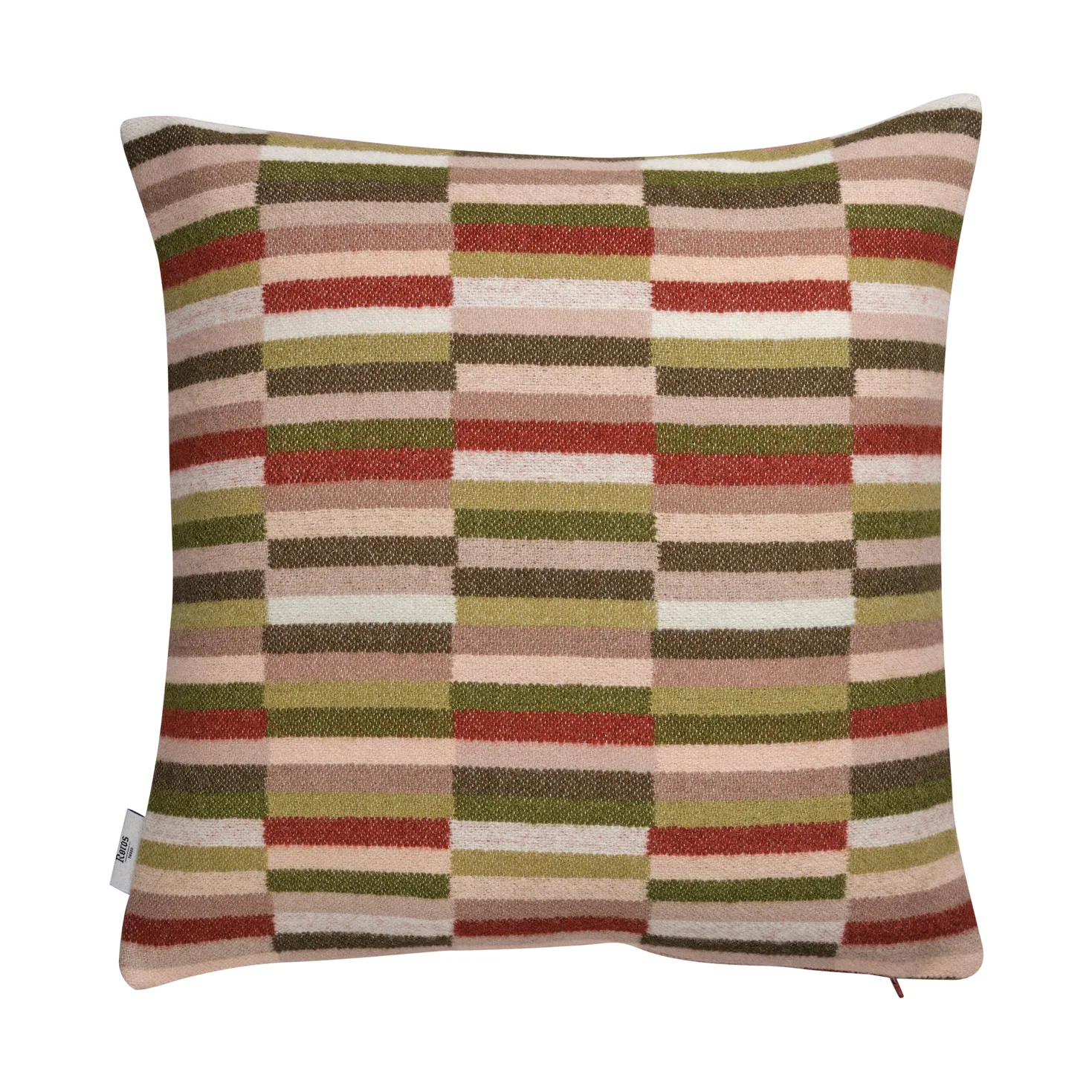 Ida cushion 50x50 cm, Olive burgundy Røros Tweed