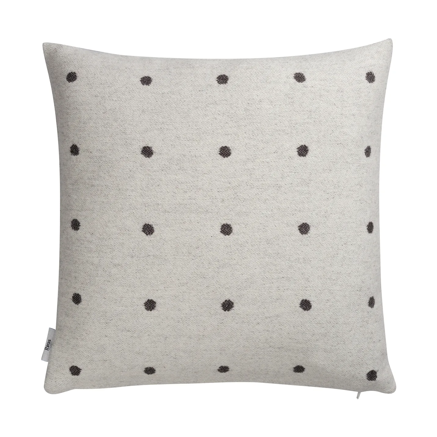 Pastille cushion 50x50 cm, Black and white Røros Tweed