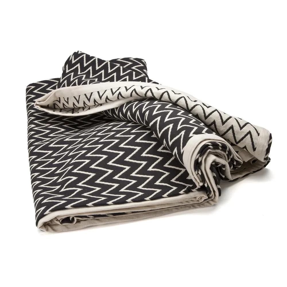 Zigzag bedspread black, 140x260 cm Ørskov
