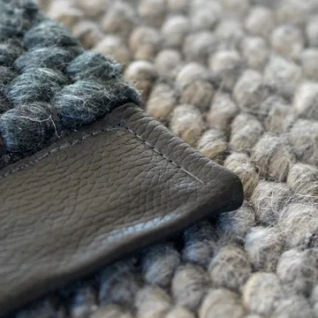 Landscape wool rug 140x200 cm - Gravel - Rug Solid