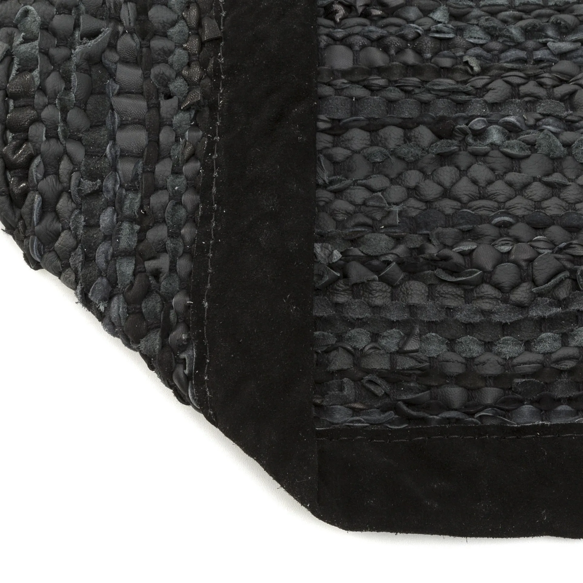 Leather rug 140x200 cm, Black (black) Rug Solid