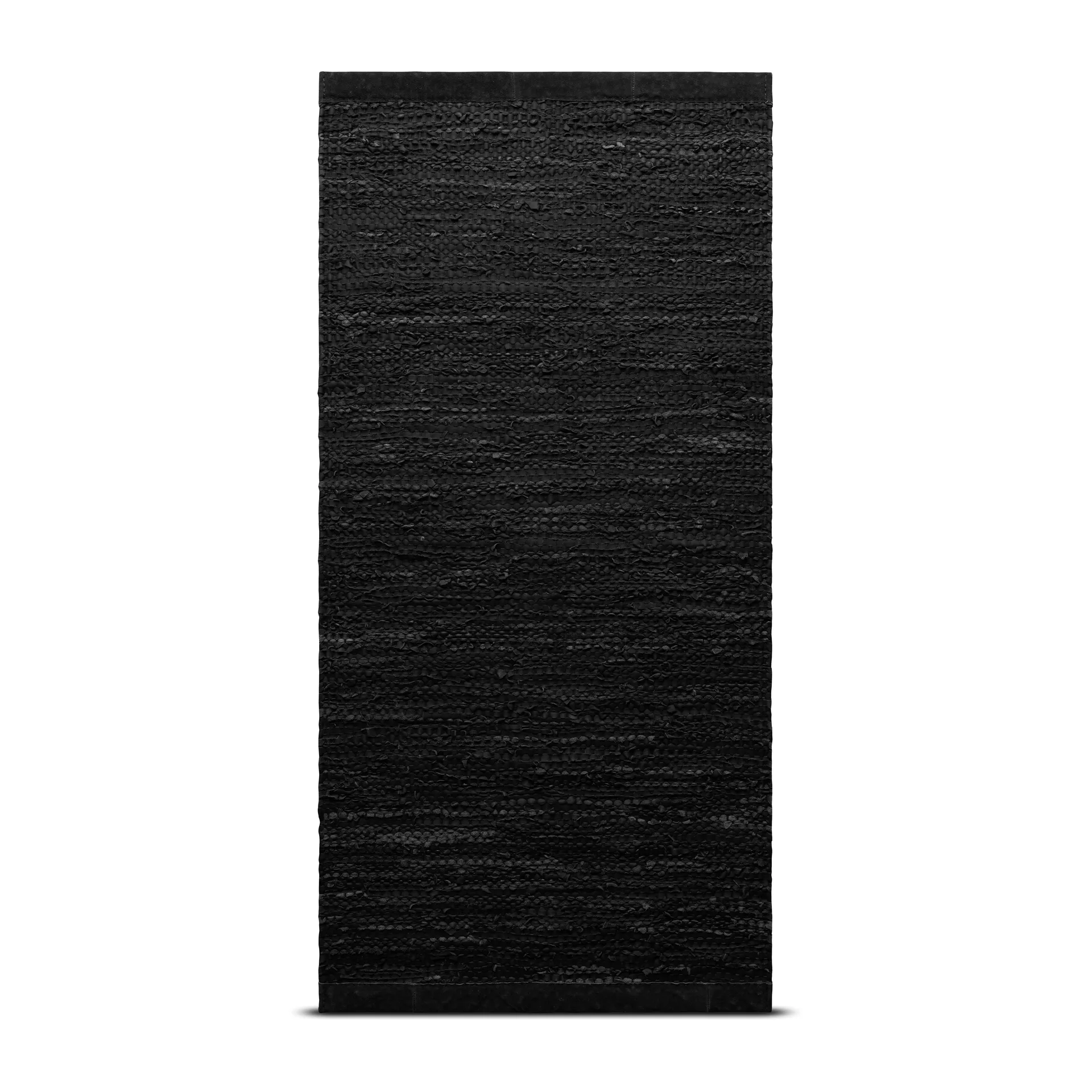 Leather rug 65x135 cm, Black (black) Rug Solid