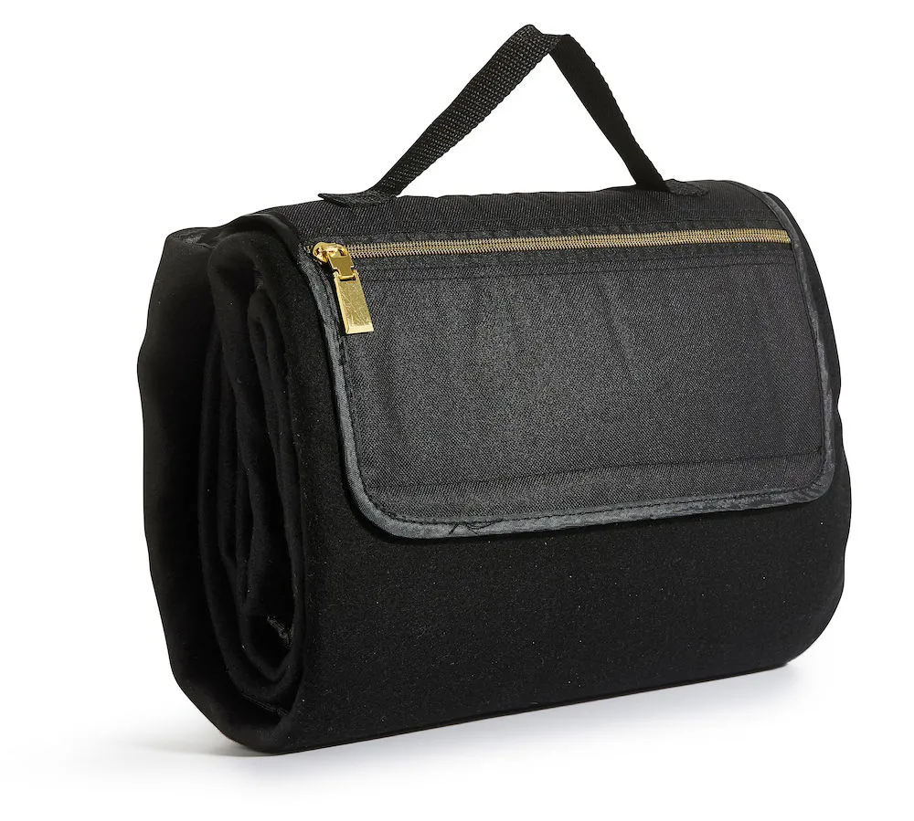 City picnic blanket 130x170 cm, Black-gold Sagaform