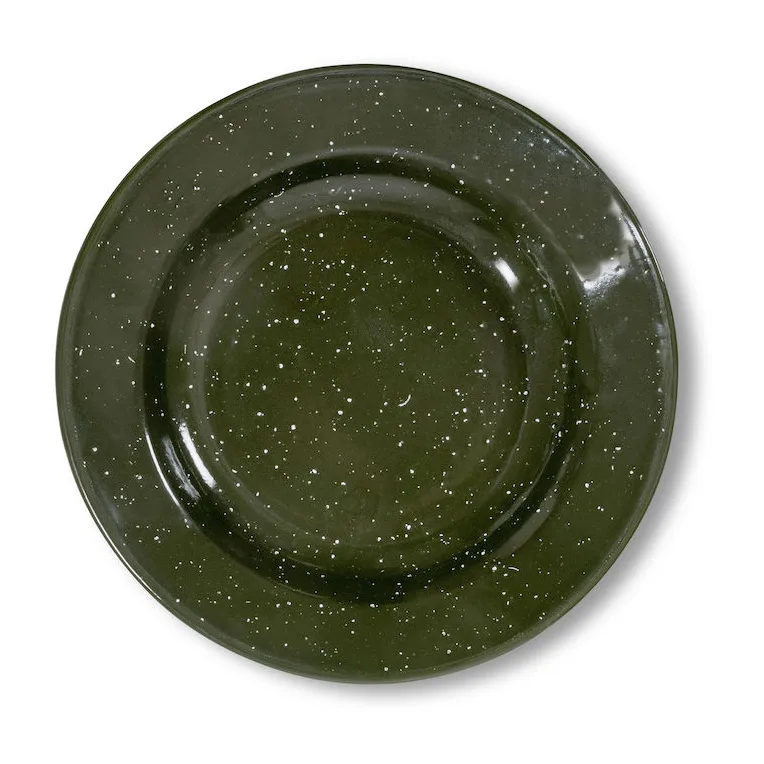 Doris enamel plate Ø20 cm, Green Sagaform