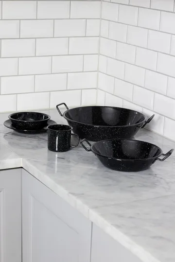 Doris enamelled wok small Ø23.5 cm - Black - Sagaform