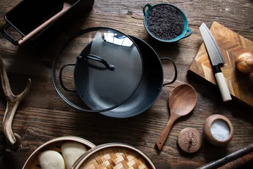 Satake saucepan in lightweight cast iron with glass lid - 26 cm - Satake