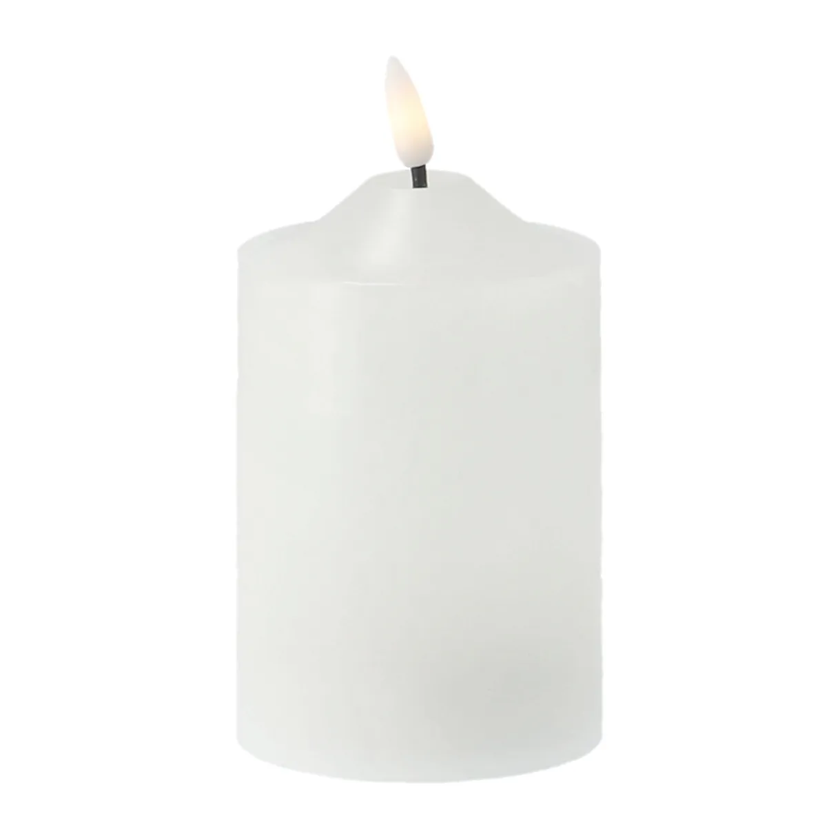 Bright block candle LED 15 cm, White Scandi Essentials