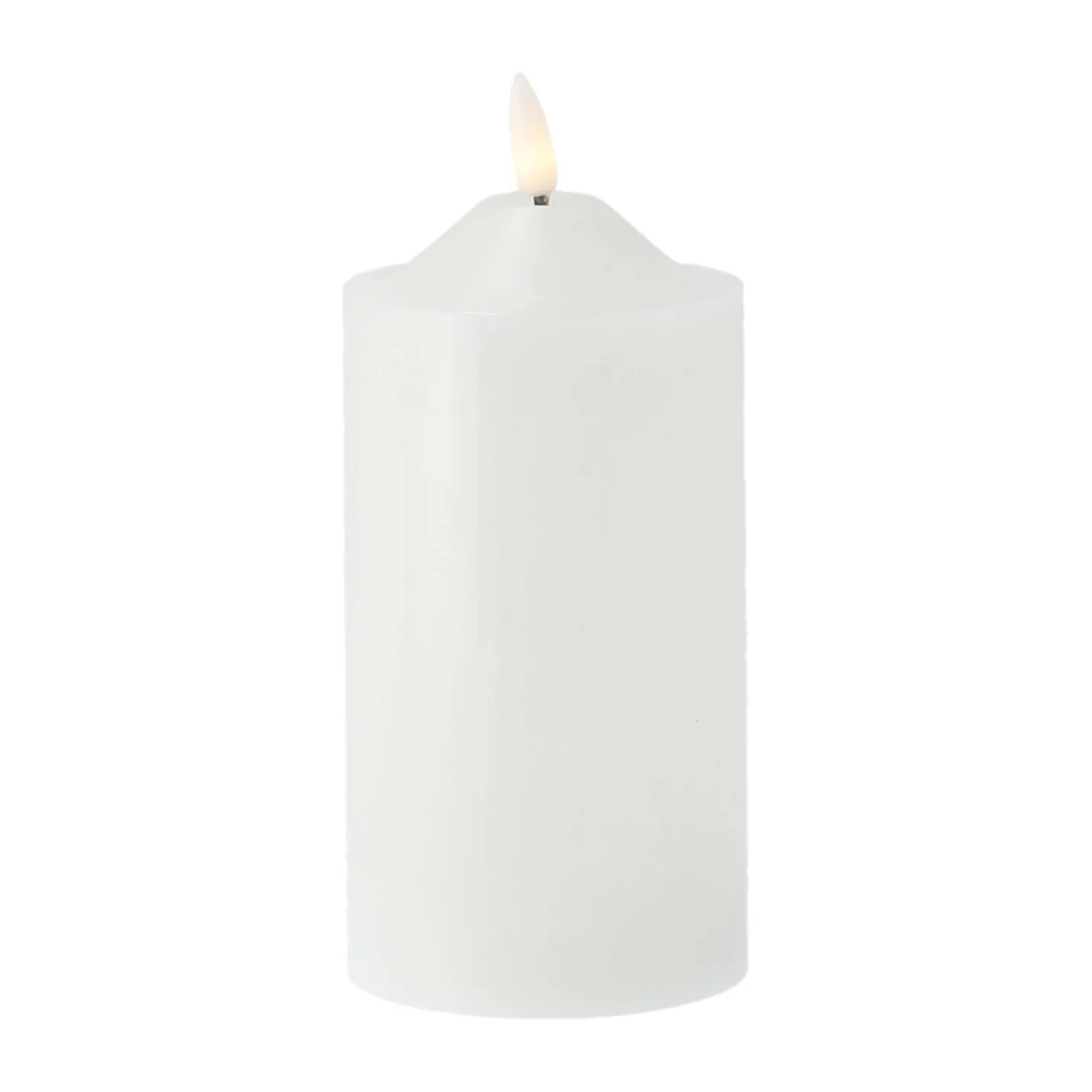 Bright block candle LED 17 cm, White Scandi Essentials