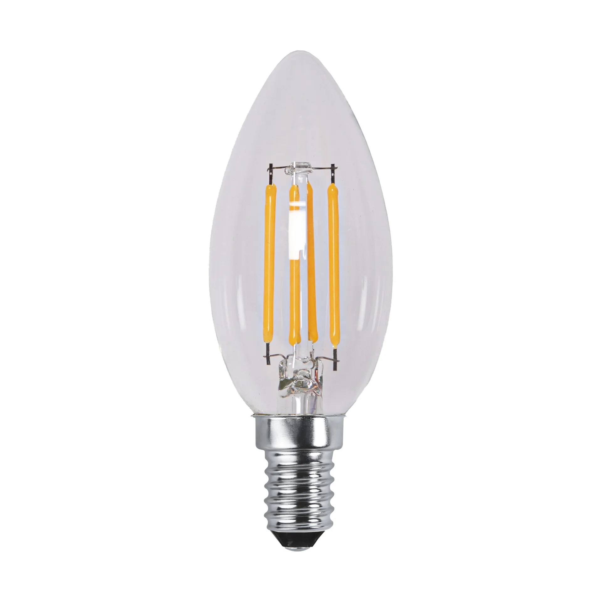 Lit dimmable light bulb E14 250lm filament, Clear, 2100K Scandi Essentials